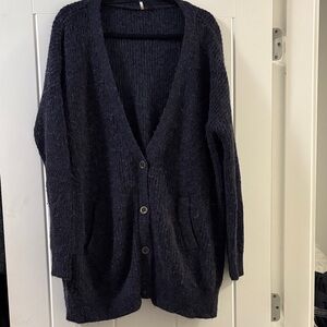 Cozy Free people  navy Cardigan Sweater